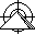 Cairo ShootOut icon: A pyramid in front of an aiming reticule.