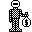Lode Runner icon: A humanoid robot holding a money bag.